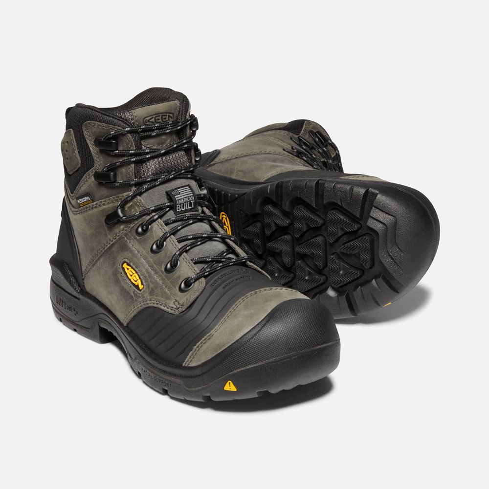 Keen Trekking Bot Erkek Siyah - Portland 6\" Waterproof (Carbon-Fiber Toe) - Türkiye CEBK57482